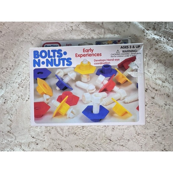 fun time Other - Vintage Fun Time Bolts Nuts Toy Set Preschool Learning Motor Skills
